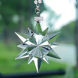 2025 Annual Christmas Ornaments Crystal Snowflake