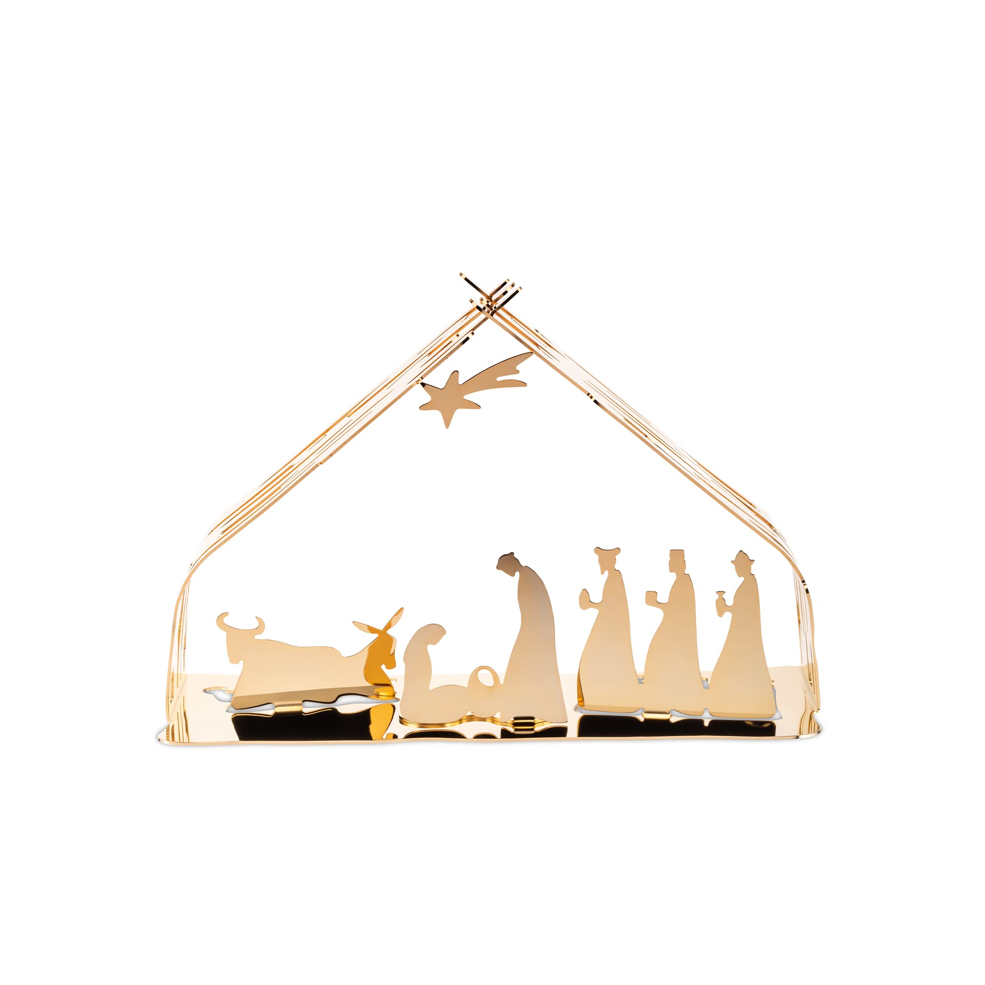 Alessi Bark Crib Bm09 Gd - Design Christmas Crib In 18/10 Stainless Steel, Gold Plated