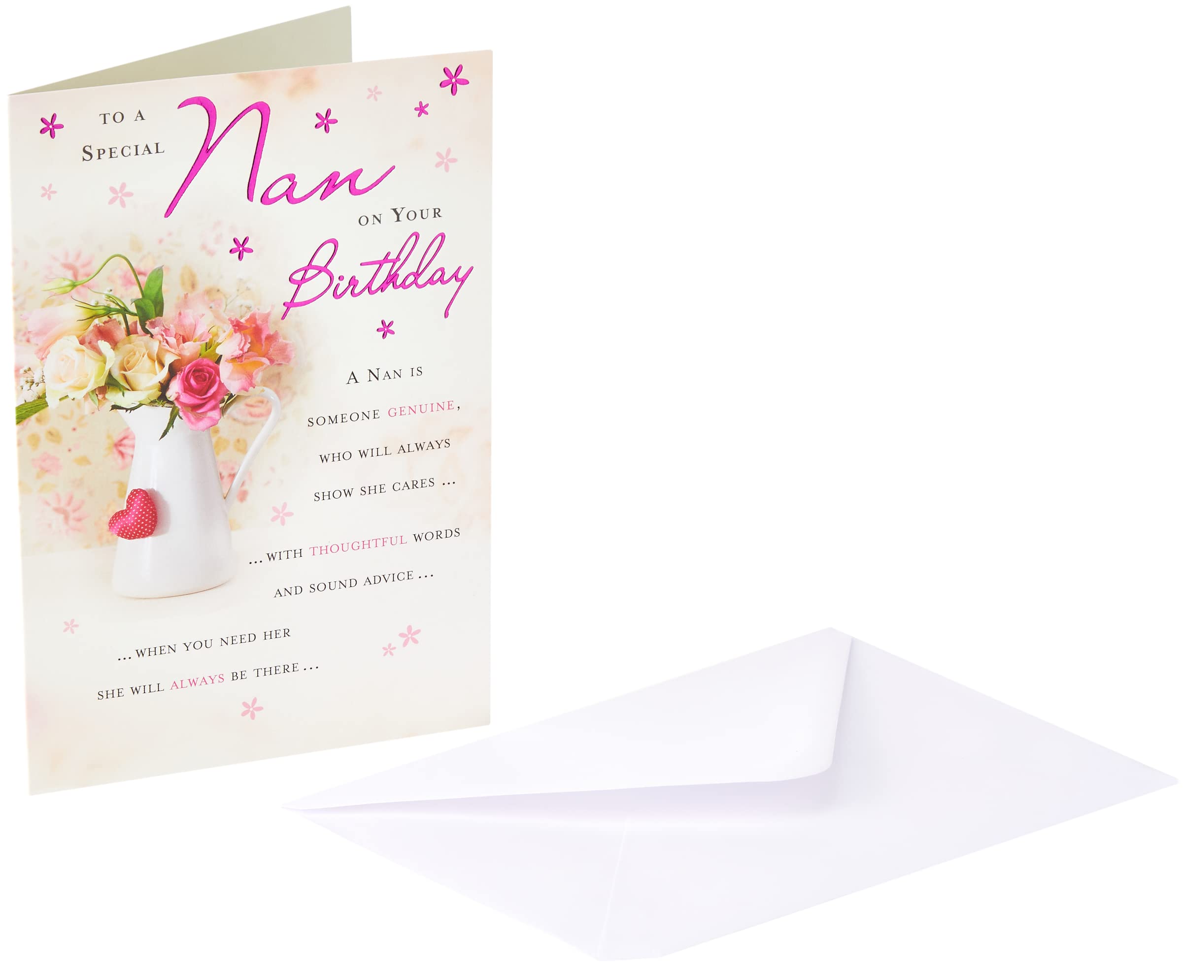 Piccadilly Greetings Piccadilly Greetings Traditional Birthday Card Nan - 7 x 5 inches, oak