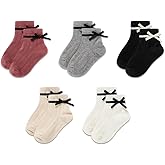 Gwenvenni Girls Socks Big Little Kids Cotton Ankle Sock Low Cut Toddler