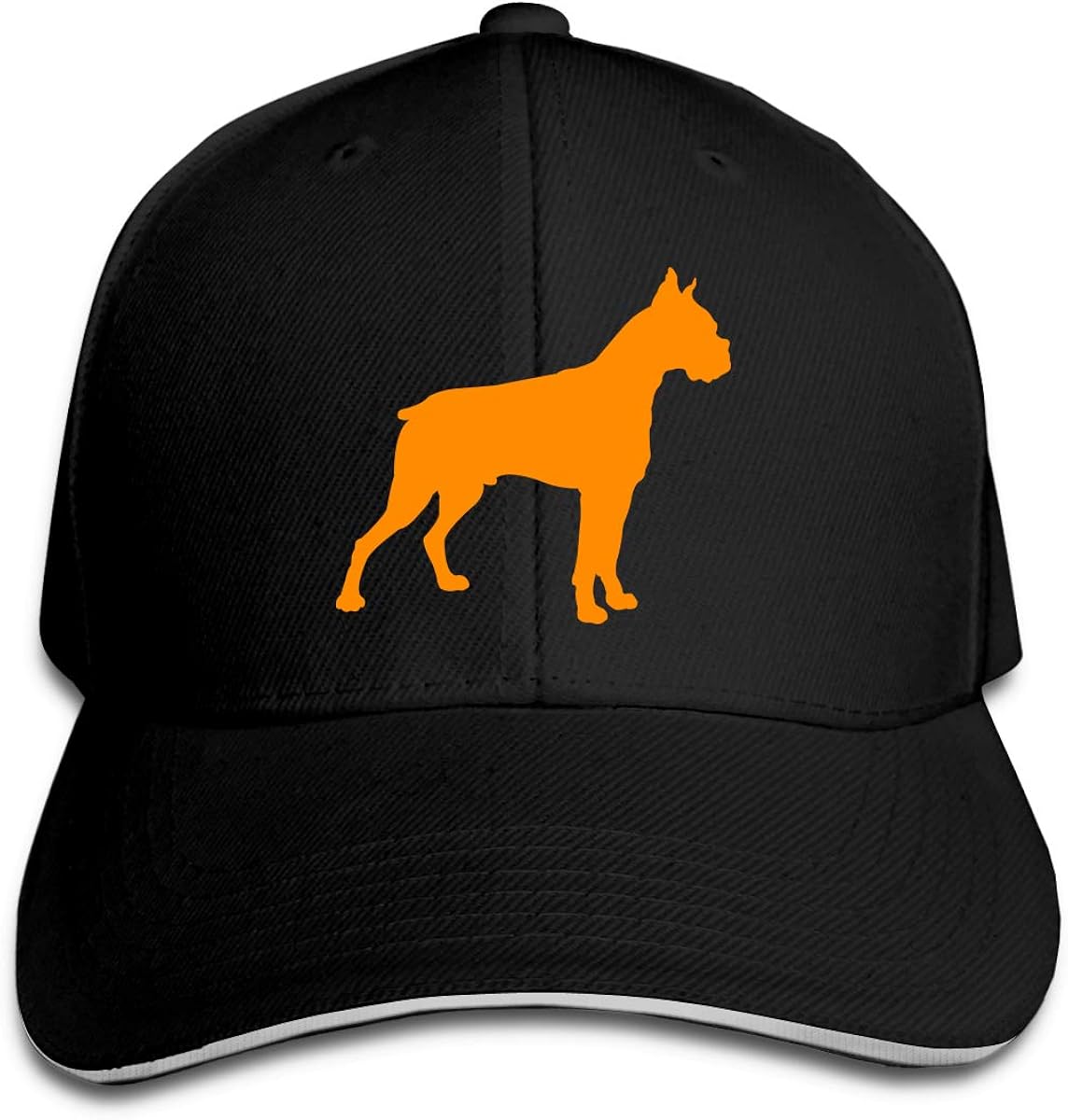 Boxer Dog Adjustable Baseball Caps Sandwich Cap Black at Amazon Men’s