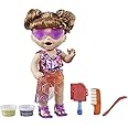 Baby Alive Sunshine Snacks Doll, Eats and Poops, Summer-Themed Waterplay Baby Doll, Ice Pop Mold, Toy for Kids Ages 3 and Up, Brown Hair