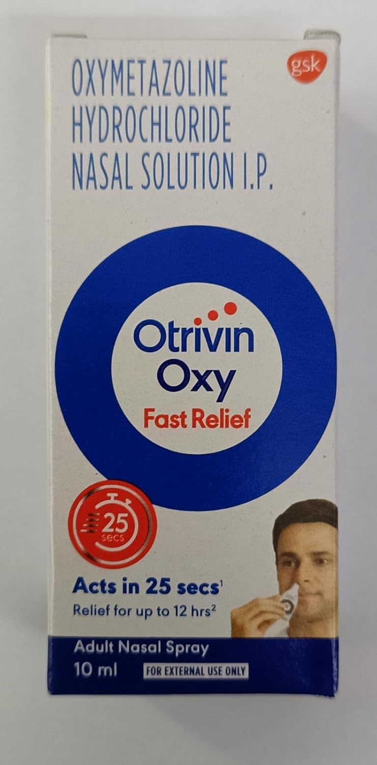 6 x Otrivin Adult Nasal Spray Clears Blocked Noses Fast Long Lasting Moisturi