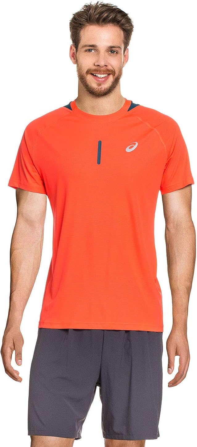 asics t shirt fille orange