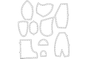 10Pcs/Set Memory Bear Patterns for Sewing, Acrylic Quilting Templates Ruler Set Sewing Memory Bear Pattern for Beginners