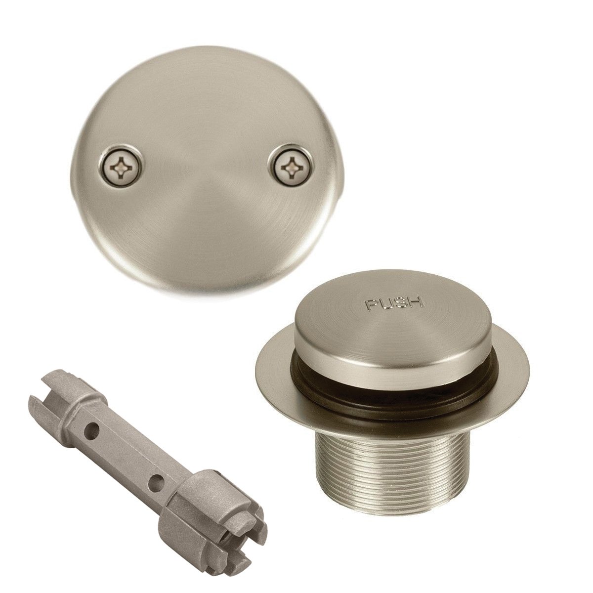 Bennington Toe Touch Bathtub Tub Drain Waste Overflow Conversion with