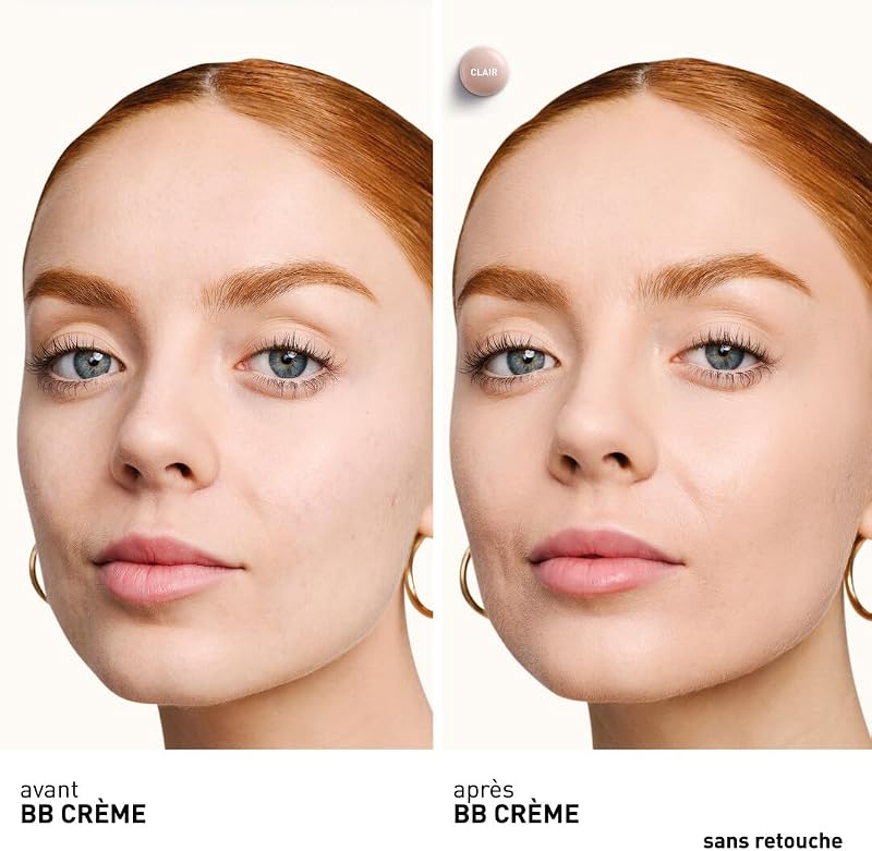 - BB Crème au Ginseng 5-en-1 - Soin Teinté Perfecteur Effet "Peau de Bébé" - Fond de Teint Couvrant Imperfections - Protection Solaire SPF 20 - Soin Cosmétique Coréen - Clair 15ML