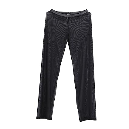 iEFiEL Sexy Männer Herren Hose Netz Transparent Lang Unterhosen Borat Jogginghose Unterwäsche