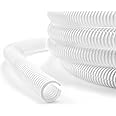 YCLYC Cable Management, 33ft 1/4” Wire Loom Tubing Cord Protector, White Cable Sleeve Wire Wrap, Cord Wrap for Computer Cord Organizer, Office, Home, ect
