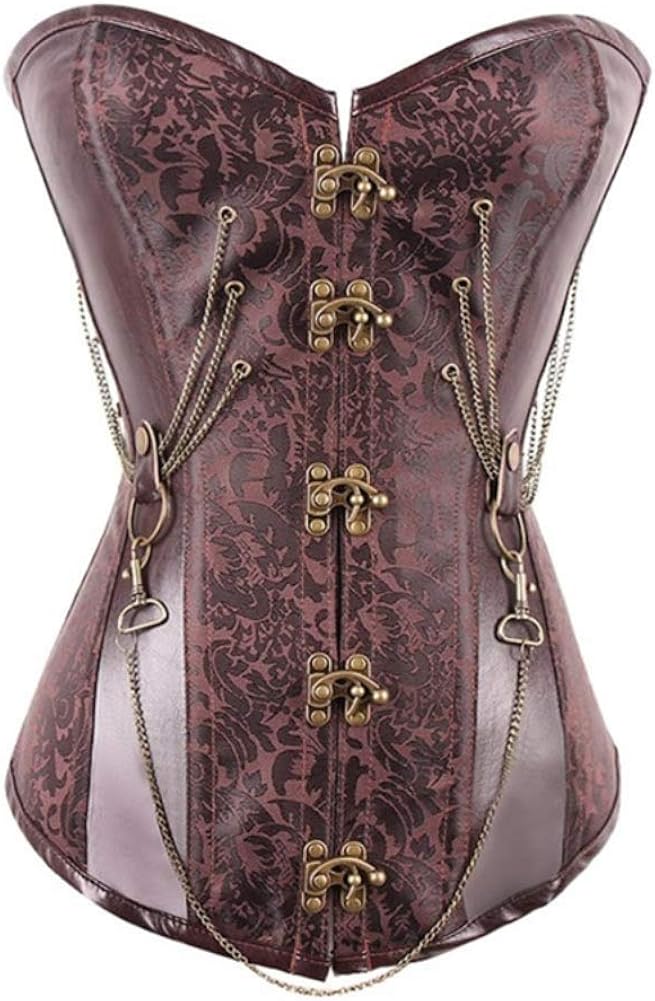 Corsetto Gotico Donna Bslingerie&reg; - Stile Vittoriano Con Stampa Farfalle, Reggiseno Crop Top