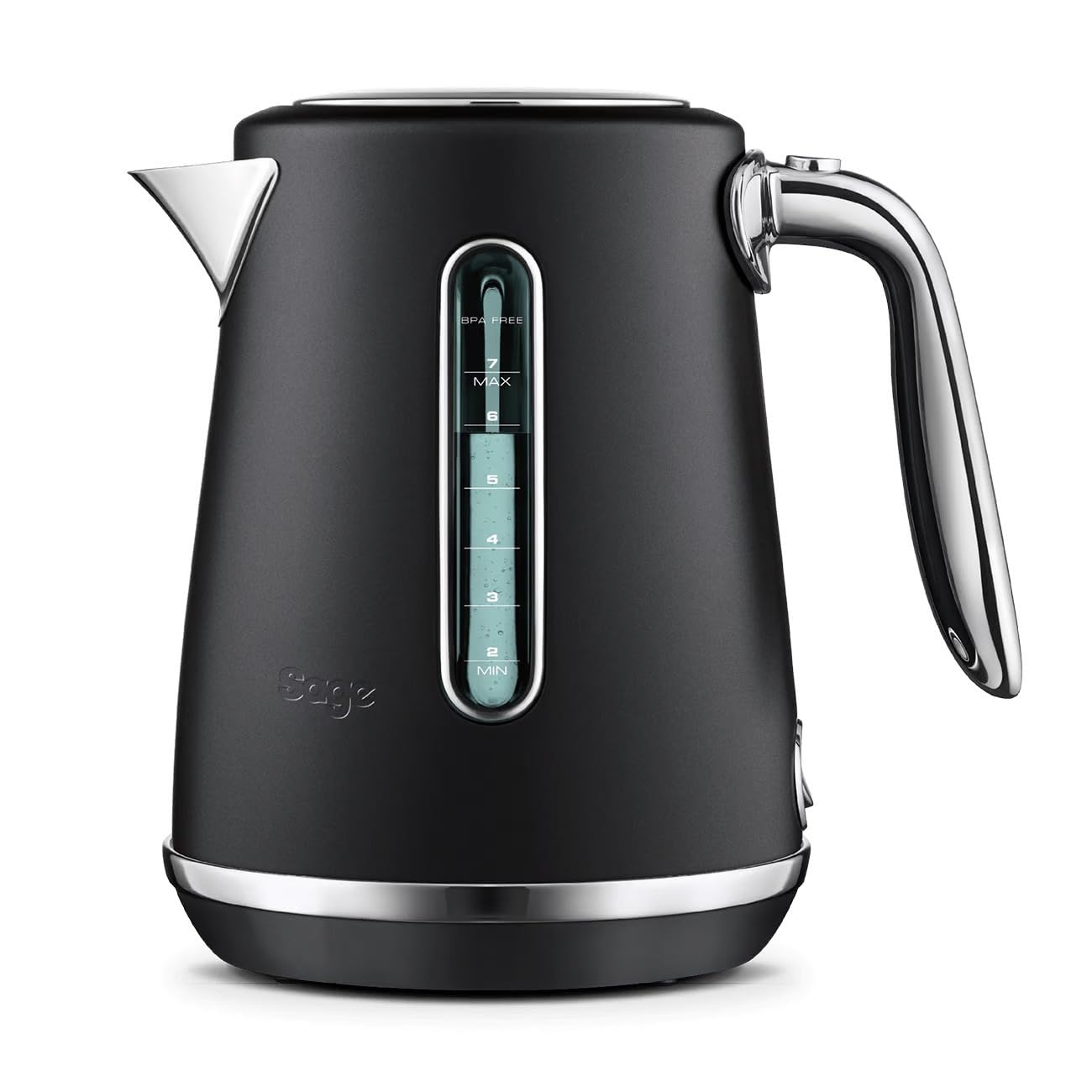 Sage - The Soft Top Luxe Quiet Electric Kettle - Fast Boil, Opens Softly, Elegant Design - 1.7 L Capacity, Cordless, 2400 W - Black Truffle