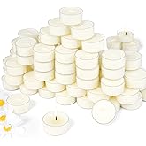 Soy Tealight Candles 120 Pack, 6 Hours Long Burning Tealights Candles Bulk, Natural Soy Wax Tea Light Candle Paraffin-Free, Unscented Small Tea Candle for Emergency,Dinner