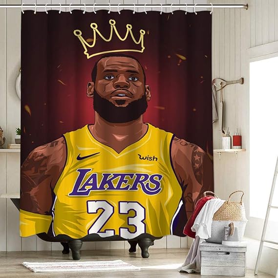 los angeles lakers shower curtain