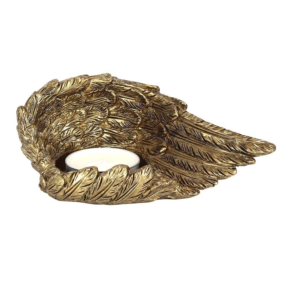 Something Different Angel Wings Candle Holder (One Size) (Gold)