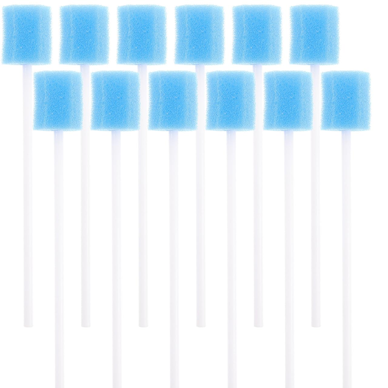 Healeved 100Pcs Disposable Oral Care Sponge Sticks 4.72 Inch Soft Foam Mouth Swabs for Gentle Teeth and Gum Cleaning Suitable for Elderly Patients and Travelers