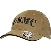 Rothco Vintage USMC Low Profile Cap with Embroidered Design | Officially Licensed Eagle,Globe &amp; Anchor emblem, Vintage Baseball Cap, Washed Cotton Twill Hat, Ideal for Marine Veterans