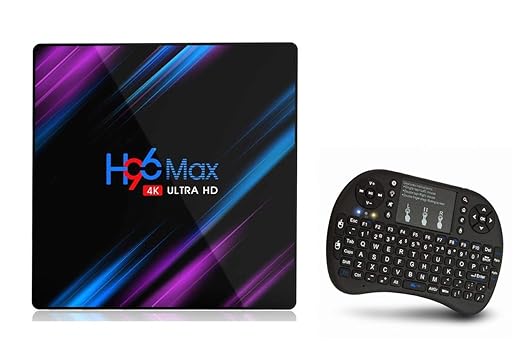 Rampotox H96 max 3318 2+16GB Android 9.0 HD Smart Network Media Player TV Box with Keyboard