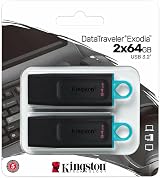 Kingston DataTraveler Exodia 64GB USB 3.2 Gen 1 Flash Drive 2 Pack Black Teal view 3