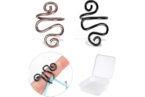 YOYOWY 2 Pcs Crochet Ring for Finger,Handmade Crochet Tension Ring,Yarn Tension Ring for Crocheting and Knitting,Gift for Crocheters Knitters,Mom