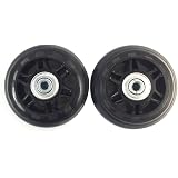 Kit Riparazione Valigia 2 Set Ruote Gomma 60mm Con Assi E Rondelle - Ricambio Universale Per Valigie