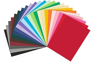 50 Sheets Colored Paper 8.5 x 11 Assorted, Goefun Colored Cardstock 25 Colors 65lb Multicolor Construction Paper for Crafts & Scrapbooking