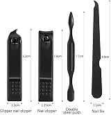 Jiaweixiang 7-Piece Manicure Pedicure Kit Stainless Steel Black Leather Case view 4