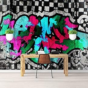 Wall Mural Simple and Mysterious Graffiti Art Removable Self-Adhesive Large Wallpaper - 66x96 inches