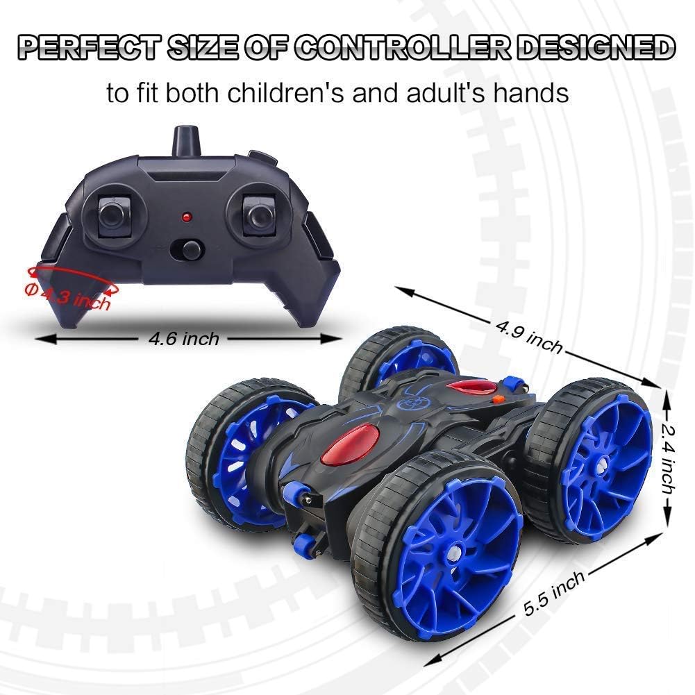 Remote Control Stunt Car, RC Car Toy All Terrain Off Road 4WD Double Sided Running, 360° Rotation & Flips Remote Control Car Toy Gift for Boys & Girls Aged 4 5 6 7 8 9 10 11 12: Toys & Games