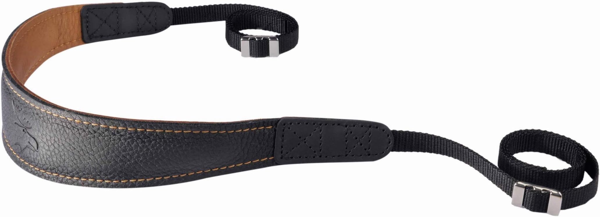 Eddycam 42mm Fashion 2 Elk Skin Leather Camera Strap - Black/Natural - 8419