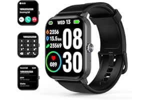 BHNYBWUL Smart Watch(Answer/Make Call), 1.85'' HD Smartwatch for Men Women, 2025 Fitness Tracker with 100+ Sport Modes, Heart/Sleep Monitor/Pedometer IP68 Waterproof Fitness Watch for Android iOS