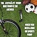 Mini Bike Pump Portable: Presta and Schrader: Road, Mountain, and BMX Hand Pump with Mounting Bracket, Sports Needle, and LED Bike Light 120 PSI By Genius Pump