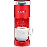 Keurig K-Mini Single Serve K-Cup Pod Coffee Maker, Featuring An Ultra-sleek Design, Poppy Red, 13.19in x 5.55in x 14.37in
