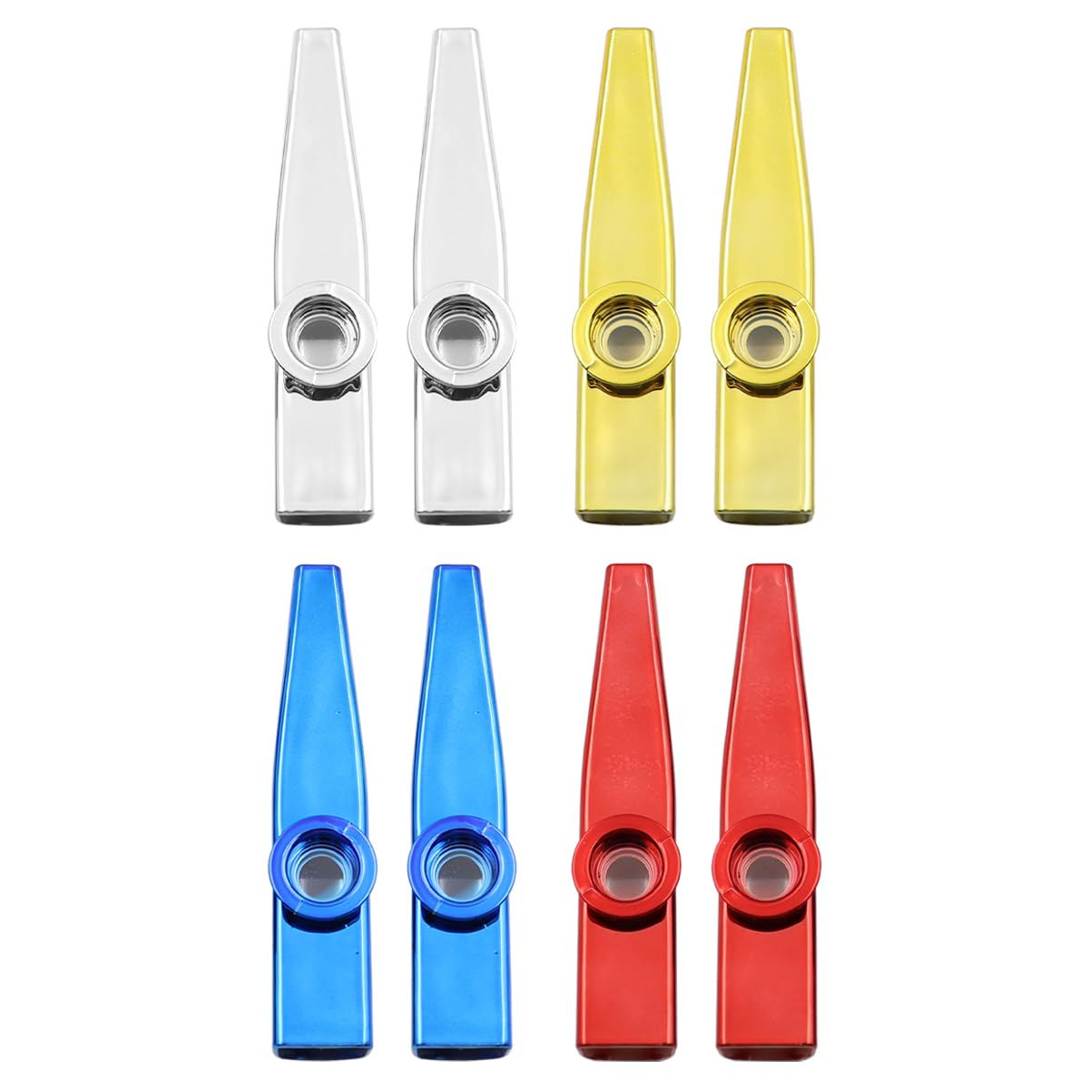 POFET 8Pcs Kazoo, Multipack Kazoo Metal Kazoo kazoo Instrument Gazoo Musical Instruments for Kids Gift Instrumental Accompaniment