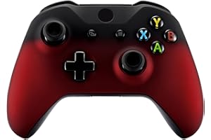 eXtremeRate Shadow Red Faceplate Cover for Xbox One Wireless Controller Model 1708, Soft Touch Front Housing Shell Case for Xbox One S/X Controller