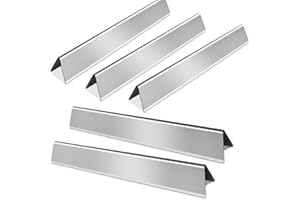 YOUFIRE Flavorizer Bars 17.5 inch Gas Grill Replacement Parts for Weber Genesis 300 Series E310 E320 E330 S310 S320 S330 EP/CEP-310 EP/CEP-320 EP/CEP-330, 5 Pack Stainless Steel Flavor Bar Heat Plates