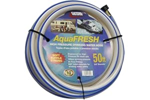 Valterra W01-6600 AquaFresh High Pressure Drinking Water Hose - 5/8" x 50', White