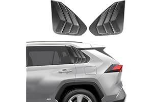 XYHGM for RAV4 2019 2020 2021 2022 2023 Exterior Accessories Sporty Car Rear Side Window Louvers Air Vent Scoop Shades Cover Trim Blinds 2PCS(Carbon Fiber)