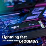 Crucial T500 4TB NVMe PCIe Gen4 M.2 SSD with Heatsink 7000 MB/s view 2