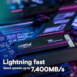 Crucial T500 4TB Gen4 NVMe M.2 Internal Gaming SSD