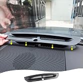 SFWAYA Center dash air vent cover for 2020-2027 Land Rover Defender 110 130 | dash air vent cover anti-blocking protection mesh cover interior decoration tuning supplies 2026 90 accessories (ABS style)