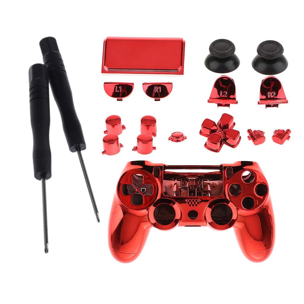 Buy Magideal Full Case Cover Skin Shell Set For Sony Ps4 Pro Wireless Controller Button Screwdriver Tool Kit Full Feature Red Online At Low Prices In India Non Brand Video Games