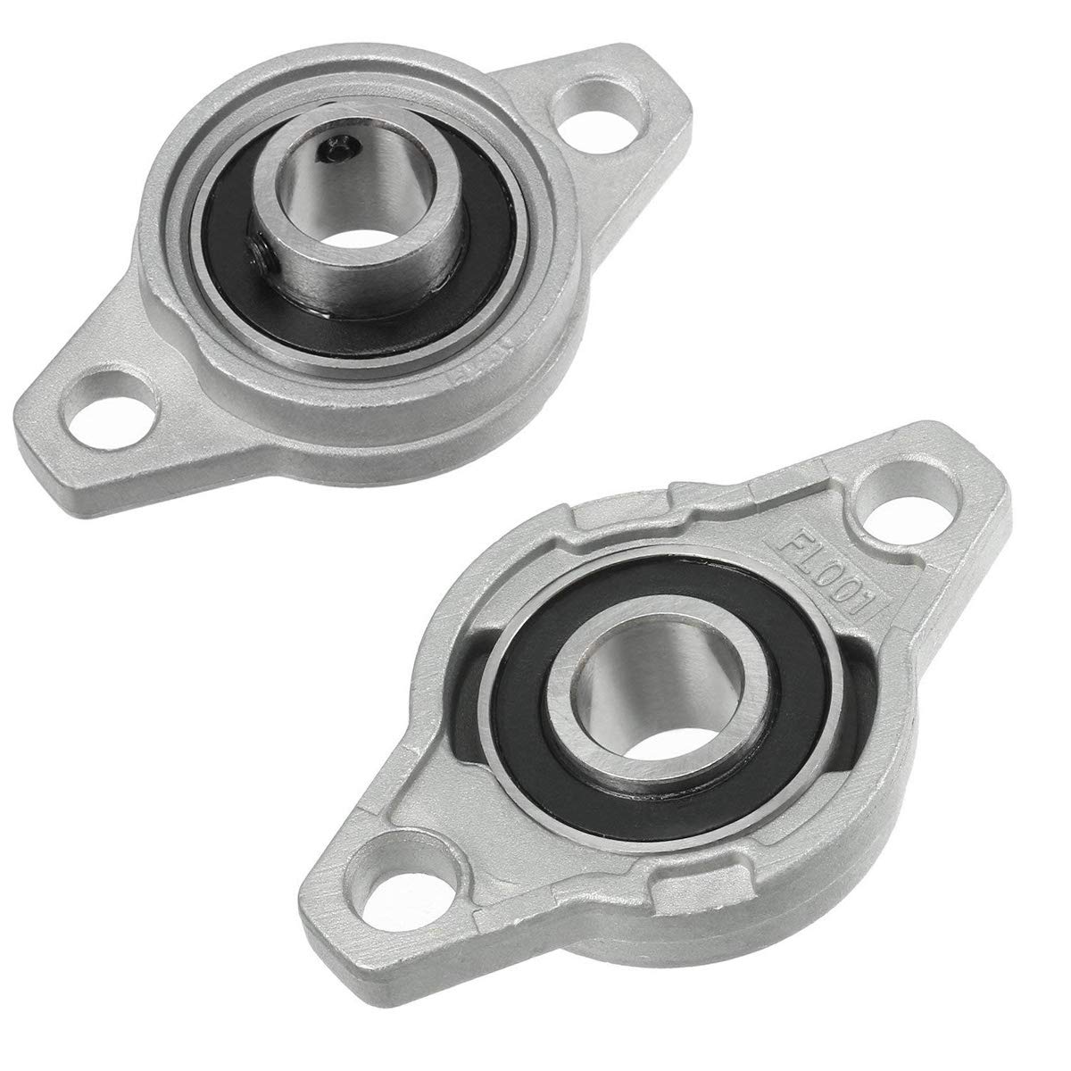 Mounted Bearings Pillow Block Bearings uxcell KFL003 Flanged Pillow Block Bearing Set Screw Lock