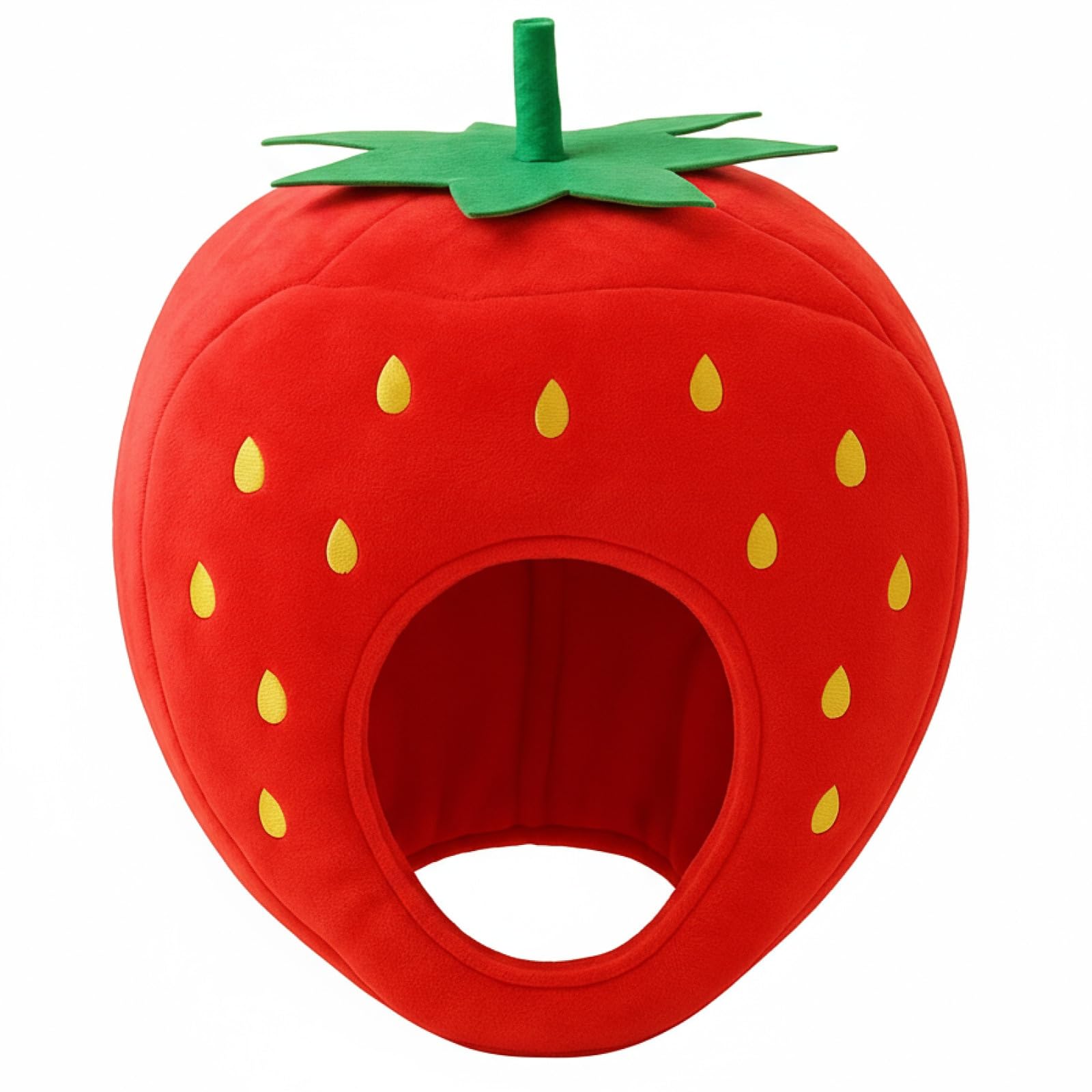 Gatuida Strawberry Hat, Funny Fruit Strawberry Head Hat for Kids & Adults, for Halloween Dress Up, Birthday Party, Costume Events & Photo Props