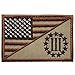 SpaceAuto USA American Flag w/ Three Percenter 3% Military Tactical Morale Badge Decorative Emblem Patch 3