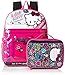 Hello Kitty Girls' Composition 15 Backpack with Lunch Kit, Pink/Black