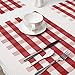 DOLOPL Valentine's Day Placemats Red and White Buffalo Check Table Mats Set of 6 Easy to Clean Wipeable Washable Farmhouse Placemats for Kitchen Dining Table Decorations