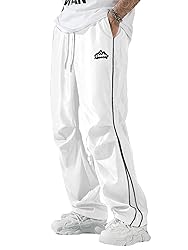 ABSECAI Mens Baggy Sweatpants Straight Wide Leg Y2k