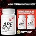 APE Libido and Testosterone Booster - Increase Sex Drive, Endurance & Stamina, Performance & Vigor, Supports Blood Flow & Fullness - 60 Count