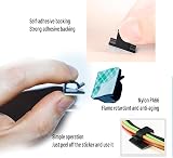 BNPHSIN 50PCS Black Adhesive Cable Clips Holder for Wall Wire Cord Management view 3