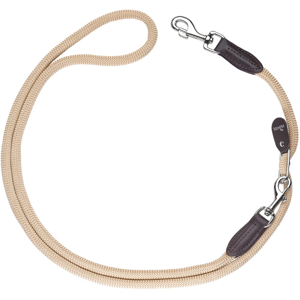 Hunter Freestyle Adjustable Leash, 10 mm Diameter x 200 cm Length, Beige